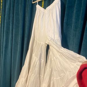Bellydance ruffle pants size l/xl white